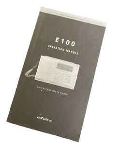 Eton Grundig E100 Owners Operation User's Manual for AM/FM/Shortwave Radio