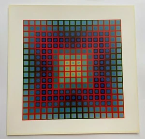 VICTOR VASARELY "KEZDI" 1966 SERIGRAPHIE - Bild 1 von 1