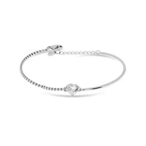 Bracciale Donna Semirigido Liu-Jo LJ2537 In Acciaio Con Zircone A Cuore - Foto 1 di 2