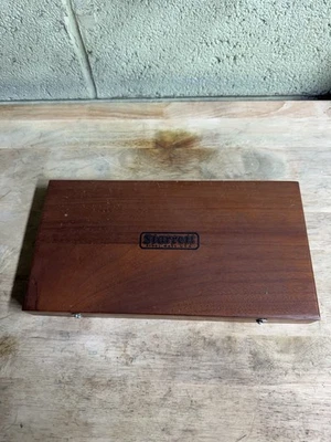 Vintage Starrett Micrometer Caliper No. 224 Set A 2"- 6" in Wood Box Made in USA - Image 1 of 4