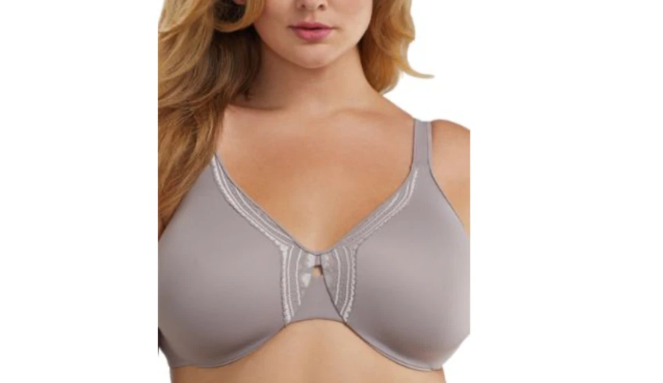 Olga Lace Necklace Minimizer Bra- Toasted Almond W Ivory NWT - Image 1 of 1