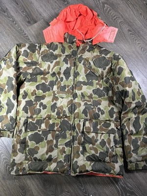 Двусторонняя куртка с капюшоном Cabelas Orange/Real tree Goose Down. Средний рост - Изображение 1 из 4