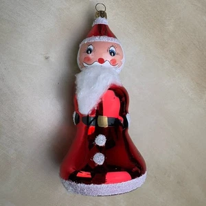 Santa SIMO 2002  Italy Blown Glass Christmas Tree Ornament 6” - Picture 1 of 9