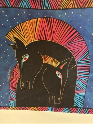 Wild Horse of Fire Laurel Burch Large Canvas Shoulder Tote Bag Travel NEW W/flaw - Image 1 of 4