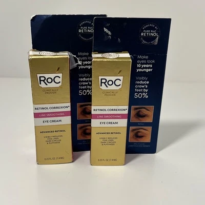 2x RoC Retinol Correxion Line Smoothing Anti-Aging Eye Cream, 15ml/0.25oz each - Image 1 of 2