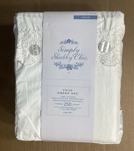 Vintage Simply Shabby Chic Cottage Core ~ Rachell Ashwell Twin Sheet Set ~ NIP - Picture 1 of 15