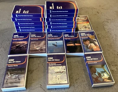 Lot Of 22 KING Schools Private Pilot VHS Flight Test Videos, SOME SEALED TESTED - Image 1 of 2