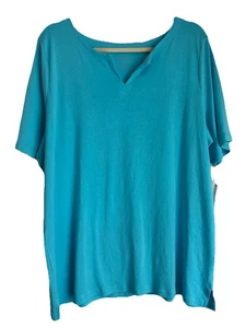 Camiseta mujer TALBOTS turquesa manga corta nueva con etiquetas talla 2X - Imagen 1 de 5