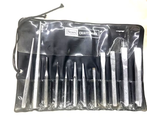 SET UTENSILI VINTAGE ARTIGIANI PUNZONE E SCALPELLO, 43036 WF, USA - Foto 1 di 8