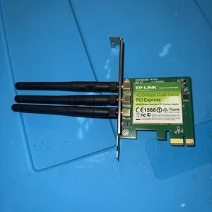 Used Tested TP-Link TL-WDN4800 Wireless Dual Band Adapter PCI-e Wi-Fi Adapter - Photo 1/2