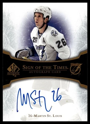 2007-08 SP Authentic Sign of the Times Martin St. Louis  Auto #ST-ST - HOF - Image 1 of 2