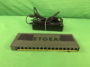 NETGEAR GS116PP 16-Port Gigabit Ethernet Unmanaged PoE Switch w/ Adapter - Picture 1 of 11