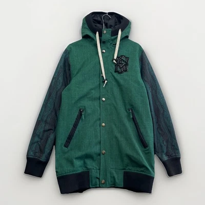 Y2K Nomis Psychedelic Sleeve AOP Jacket Hooded Lined  Snowboard Ski Men S Read* - Изображение 1 из 4