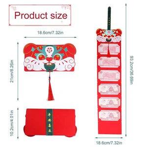 Folding Red Envelope Creative New Year Lucky Red Packet with Tassel Design staje - Picture 1 of 10