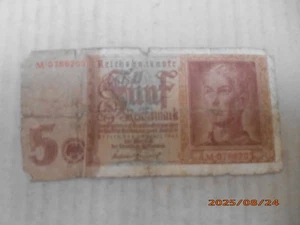 5 Mark / Reichsmark / 1942 / Geldschein Deutsches Reich - Bild 1 von 2
