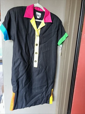 Vestido vintage años 80 Sandra Ow-Wing para NR1 nuevo con etiquetas Foto 1 de 4