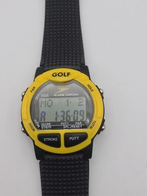 Speedo Golf Digital Sport Watch Black And Yellow New Battery Working - Image 1 of 4