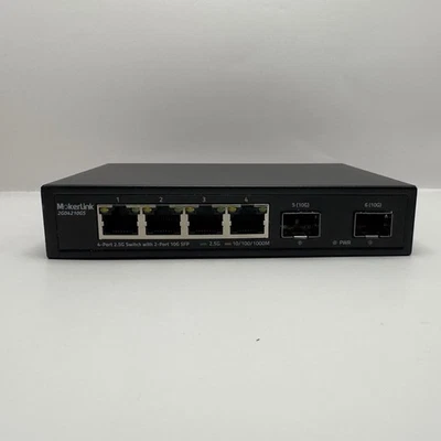 Mokerlink 4 Port 2.5G Ethernet Switch with 2 Port 10G SFP+ Slot, 4 X 2.5G Base-T - Image 1 of 3