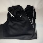 Nike Air Track Pants Joggers Tapered Black White Zippered Pockets Shoes No Wear