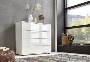 Schubkastenkommode »Mailand3« mit weiß lackierten Hochglanzfronten Push-to-Open - Bild 1 von 2