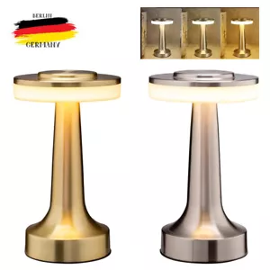 Dimmbar Akku Tischleuchte Touch Tischlampe LED Lampe USB Innen & Außen Kabellos - Bild 1 von 15