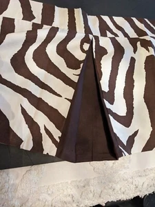 Braun Zebra Baumwolle Plissee Fenster Volant gefüttert Made in USA EUC - Bild 1 von 6