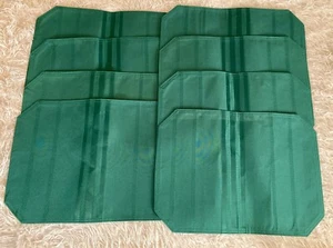 Better Homes & Gardens Holiday Time Satin Stripe Placemats Green Set of 8 New - Picture 1 of 3