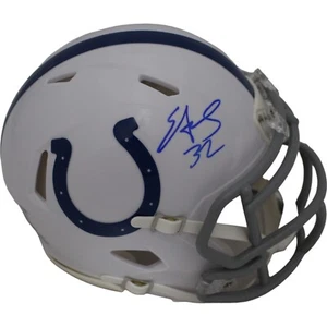 Edgerrin James Autographed Indianapolis Colts Mini Helmet Beckett 46475 - Picture 1 of 4