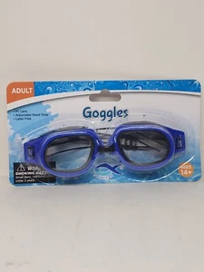 Swimgear Adult - Blue Swim Goggles - PC lens - Adjustable - Latex Free - Age 14+ - Picture 1 of 2