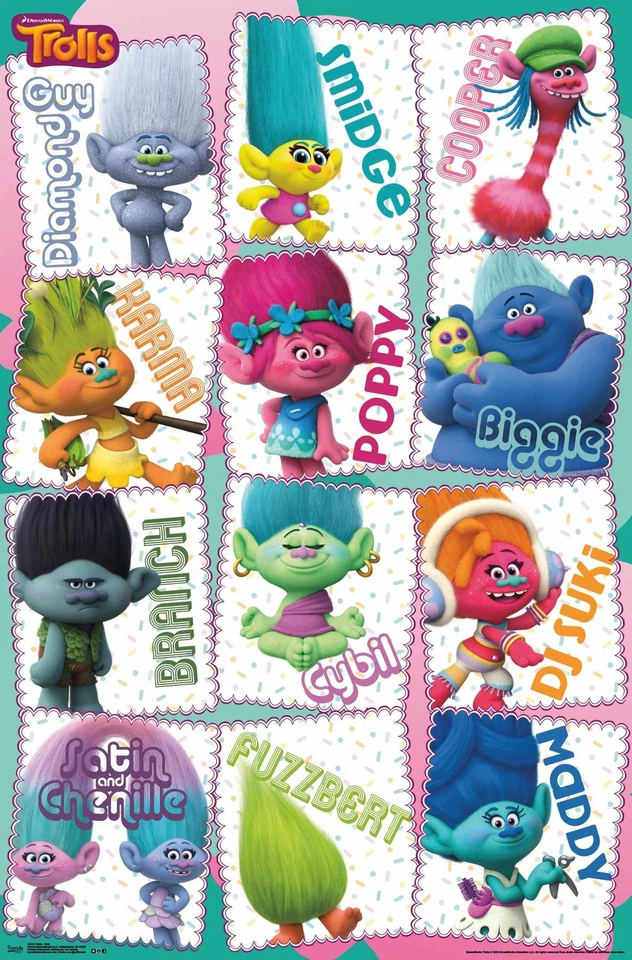 DreamWorks Trolls - Grid Poster - Image 1 of 1