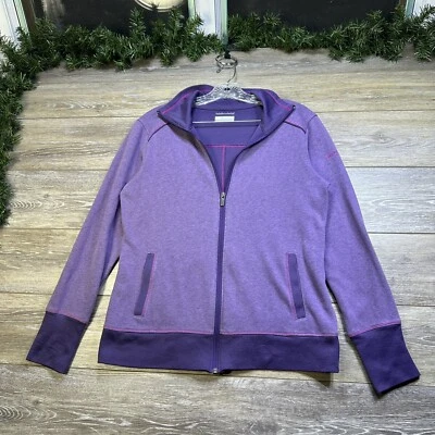 Columbia 中号毛衣紫色保暖长袖活动 Omni-Wick 女式 — 第 1/4 张图片