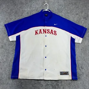 Kansas Jayhawks Shirt Mens 3XL White Player Issued Basketball Warm Up Nike - Picture 1 of 12