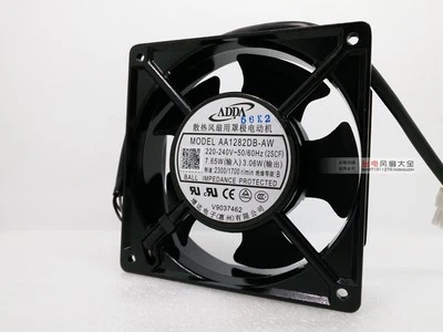 ADDA 12038 AA1282DB-AW 220-240V Cabinet Double Ball Cooling Fan 3-Pin - Image 1 of 2