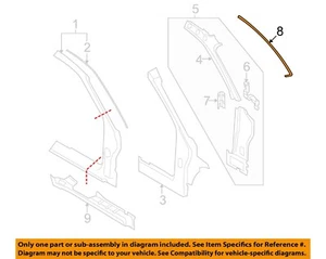 FORD OEM 08-10 Focus Hinge Pillar-W'strip On Body 8S4Z6351822A - Imagen 1 de 2