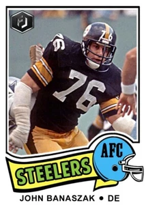 ACEO JOHN BANASZAK PITTSBURGH STEELERS MASSGESCHNEIDERTE HANDGEFERTIGTE KUNSTKARTE - Bild 1 von 2