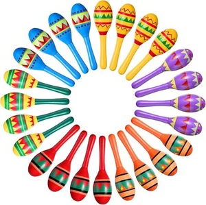 Civaner 12 Pcs Mini Fiesta Maracas for Adults Cinco De Mayo Maracas Mexican Part - Picture 1 of 6