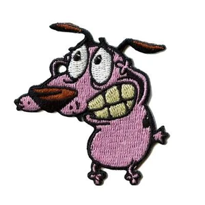 Courage the Feige Hund bestickt Aufbügeln Aufnäher - Bild 1 von 3