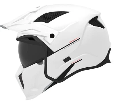 MT STREETFIGHTER FULL FACE OFF ROAD MX MOTORCYCLE CRASH HELMET AO SOLID WHITE - image 1 of 4