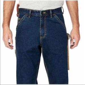 Cat Men's Workwear Carpenter Denim Pant Multi-Tool Pockets Size 38x34 - Picture 1 of 6