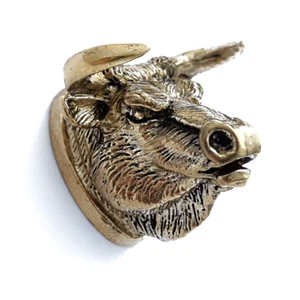 CooB Bronze Knife Pommel BULL for Knives Accessories Making Handle Bolster - Picture 1 of 4
