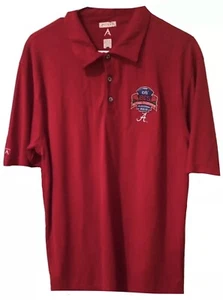 Alabama Crimson Tide Citi BCS Football Champs Pasadena 2010 Red Polo Large - Picture 1 of 4