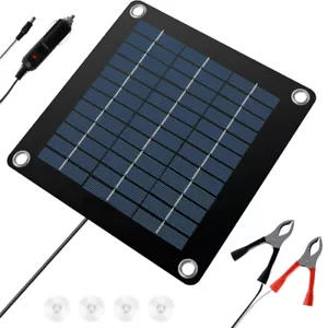 12V 30W Solar Autobatterie Ladegerät, Solarmodul Erhaltungsladung Solarpanel - Bild 1 von 15