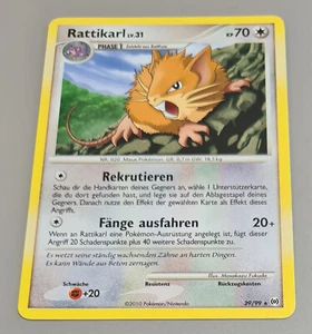 Rattikarl lv.31 # 29/99 Rare Platin Arceus 2010 Pokemon Deutsch Mint Vintage - Bild 1 von 3