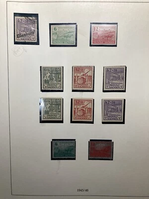 56.  Germany , 1945-46，Saxony，SC#13NB1-3/13NB13-16, Mint Hinged，From binder page - Image 1 of 3