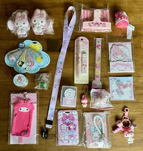 Sanrio LOT My Melody Clips Charm Pencil Keychain Plush Stickers Stationary NEW - Picture 1 of 9
