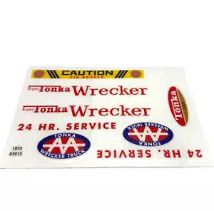 Custom Replacement Decals for '70 #3915 Mighty Wrecker Tonka Truck - Picture 1 of 3
