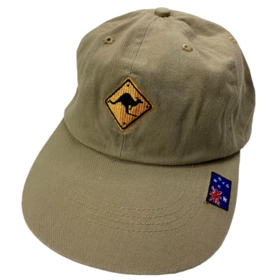Canguro Australia Down & Under Película Promo Sombrero Ajustable Bronceado Lona Sombrero Aussie Foto 1 de 4