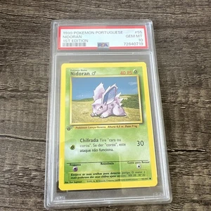1999 NIDORAN POKEMON PORTUGUESE 1ST EDITION PSA 10 - Picture 1 of 4