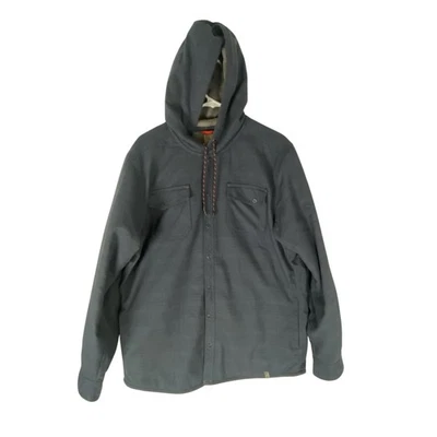 LL Bean Camisa Chaqueta Para Hombres L Alto Azul Con Capucha Forrada de Vellón 3M Thinsulate Foto 1 de 4