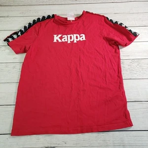 KAPPA Shirt Adult Small Red Silhouettes Women 222 Banda Balima Logo Stripe - Picture 1 of 10